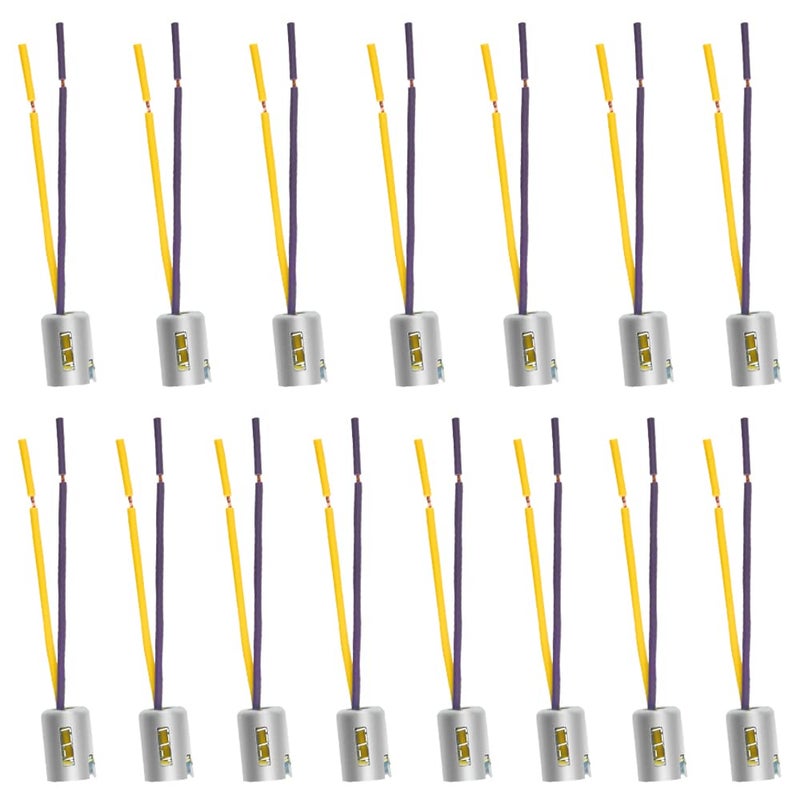 WMYCONGCONG 15 PCS 1156 Light Socket Connector Car Bulb Wire Lamp Socket Wiring Harness Connector Plug Pigtail Adapter for Truck Light LED, Random Wire Color - Image 1